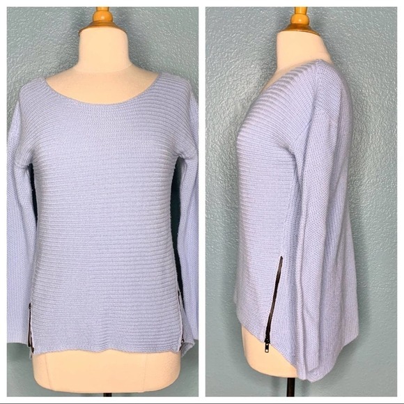 Bar III Side Zip Detail High Low Sweater - Picture 1 of 8